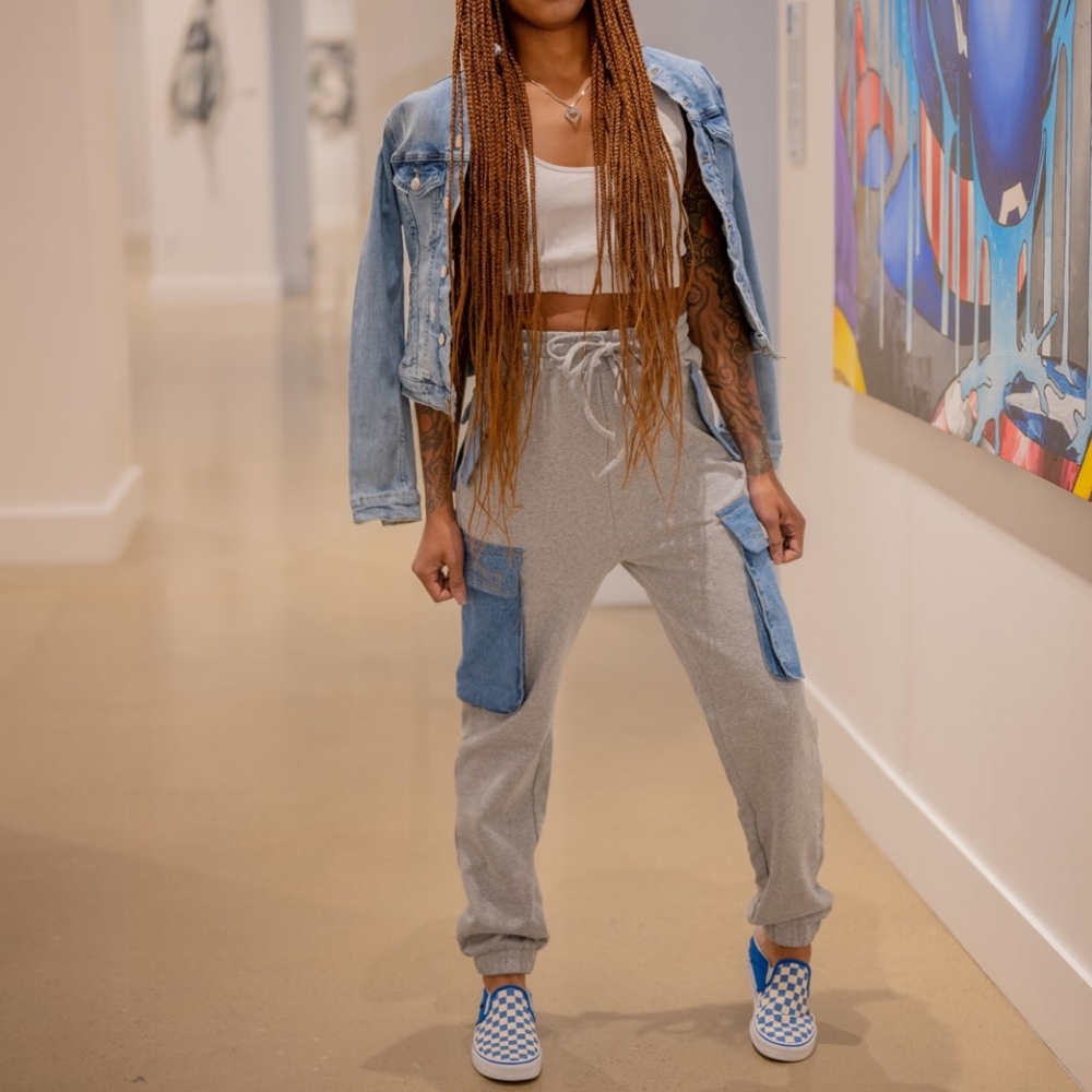 Joggers with denim